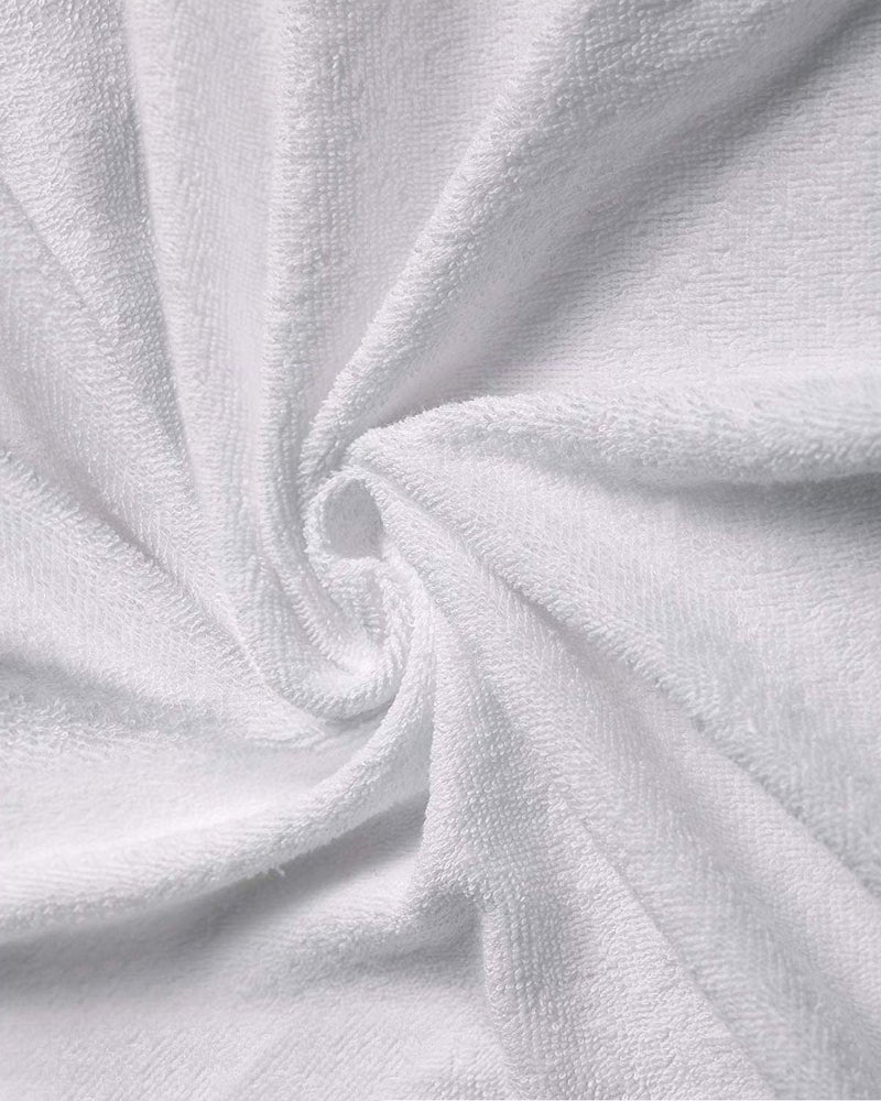 Marquess All-Cotton Bathrobe Thick Plush Cloth Housecoat Terry Toweling, Sweat Steaming Clothes Comfortable & Warm (White) - Image 5